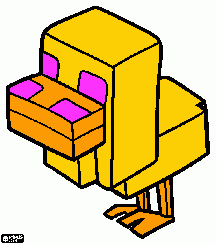 kolorowanka kaczka Minecraft