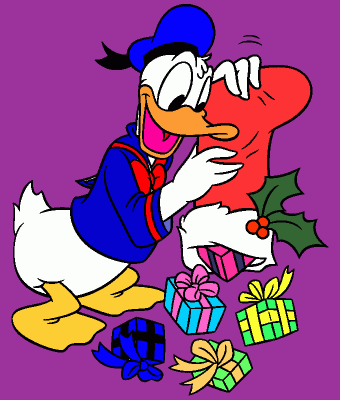 kolorowanka kaczor donald wigilia