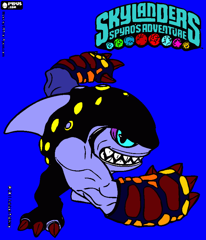 kolorowanka kolorowanka Skylander Terrafin, mistrz boksu. Teren Skylanders