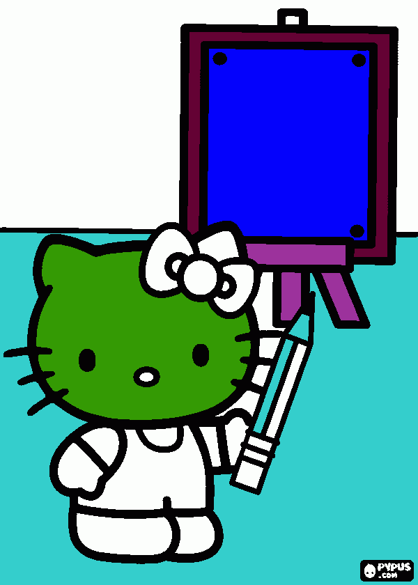 kolorowanka korowanka hello kitty kotek hello kitty