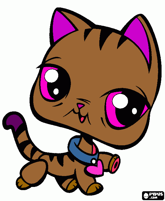 kolorowanka kot littlest pet shop