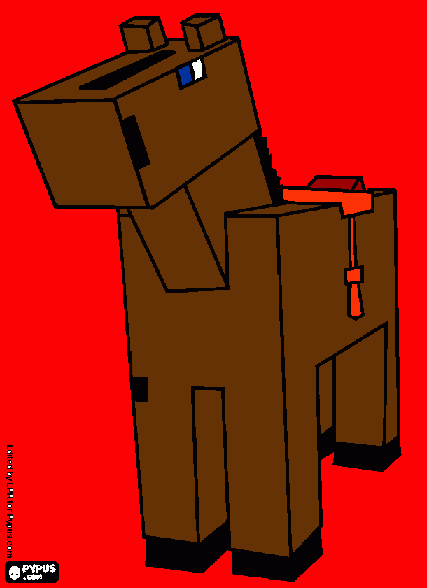 kolorowanka koń minecraft