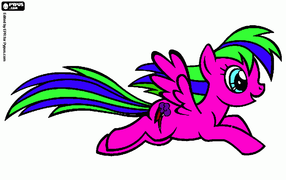 kolorowanka KUCYK RAINBOW DASH
