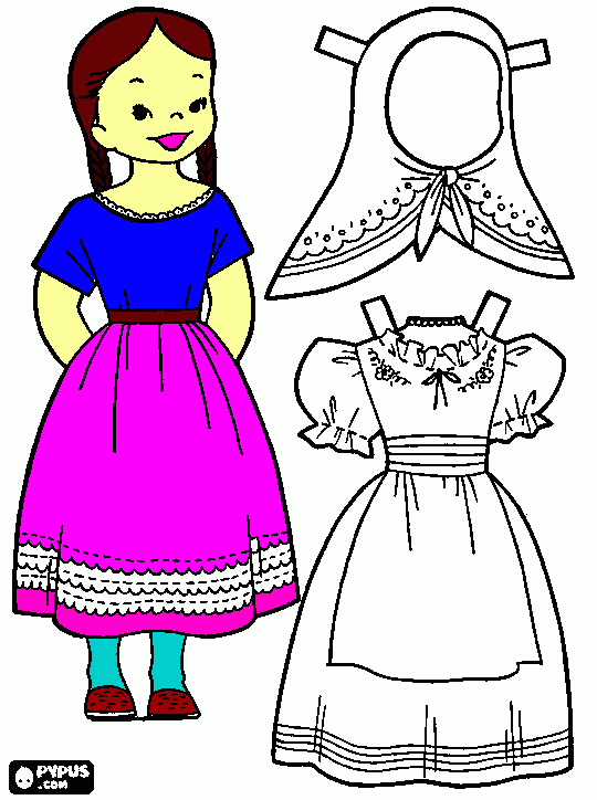 kolorowanka lalka
