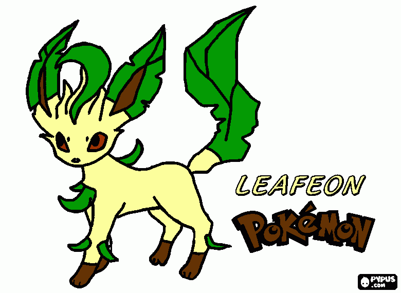 kolorowanka leafeon