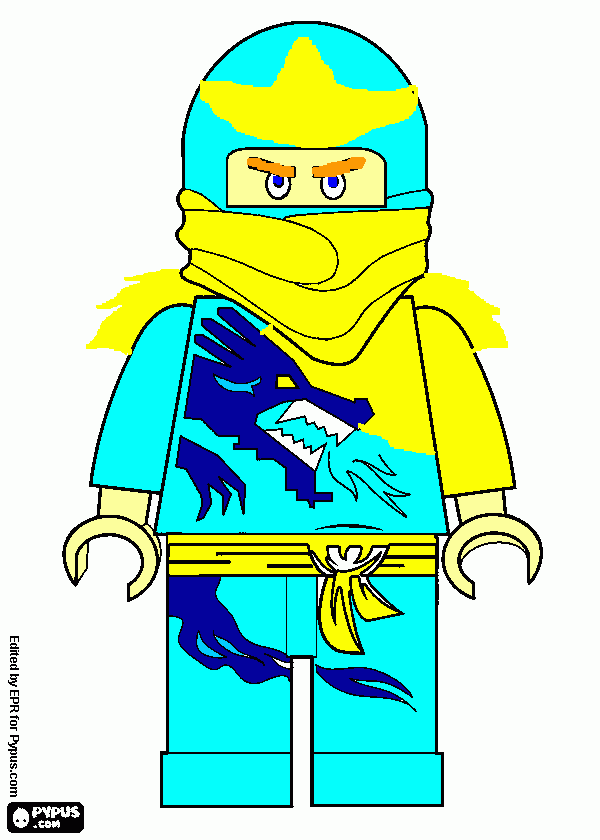 kolorowanka Legendarny złoty ninja