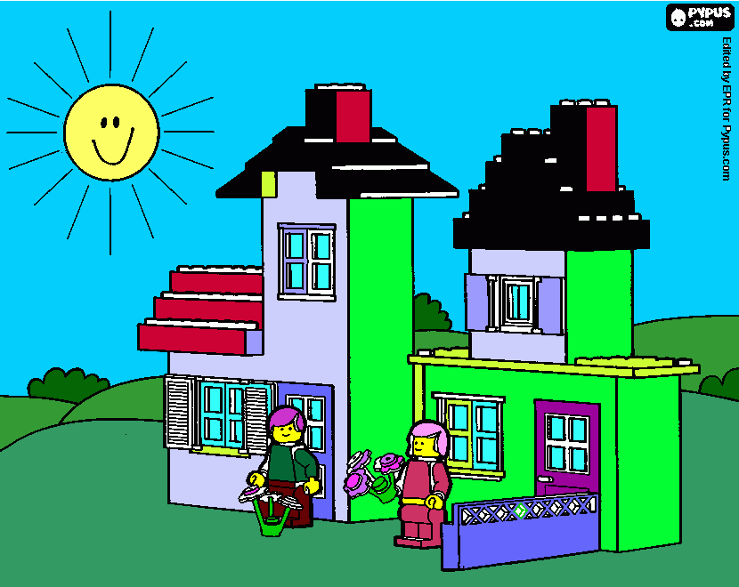 kolorowanka lego dom