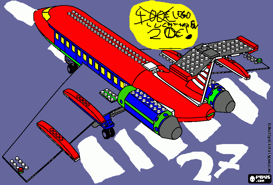 kolorowanka Lego luchthaven prijs van 400euro voor 20euro