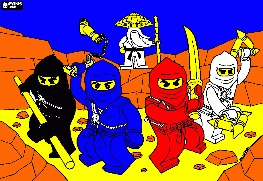 kolorowanka LEGO NINIJA