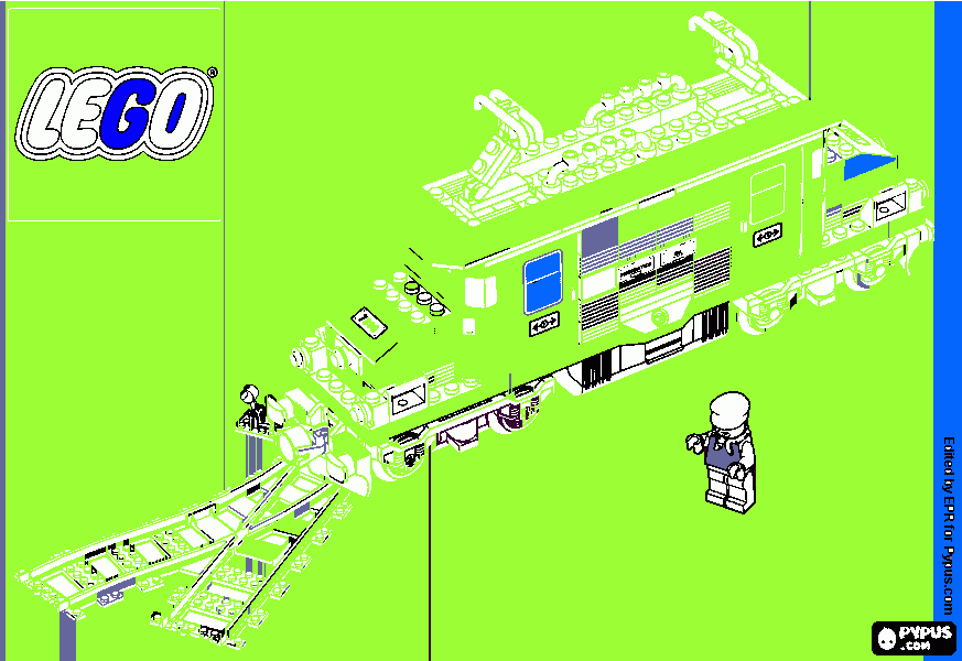 kolorowanka lego pociag