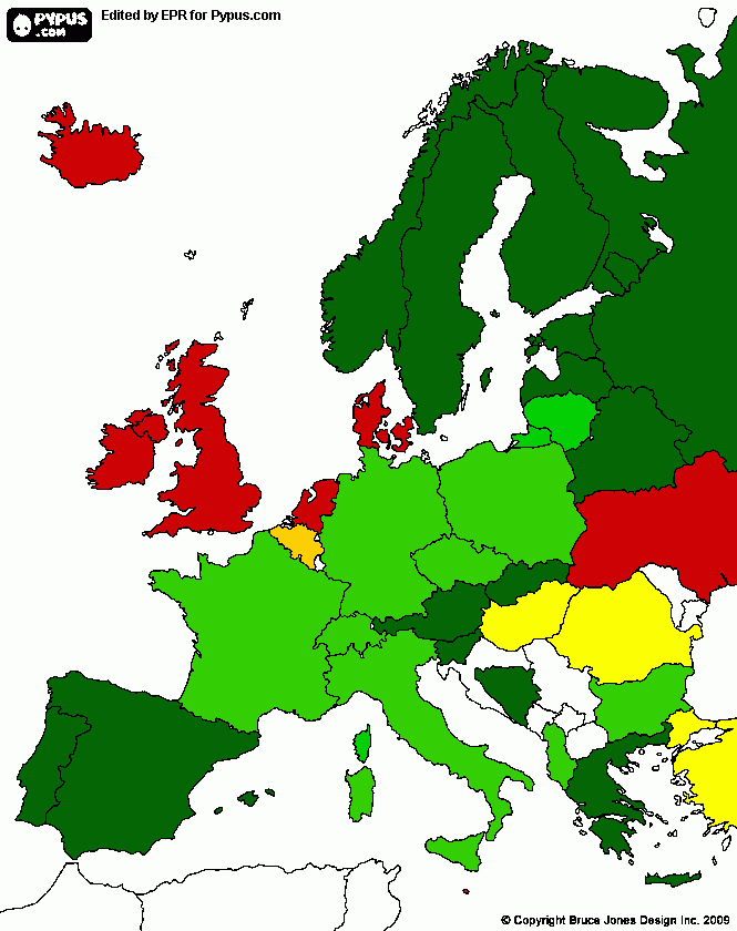 kolorowanka Lesistość Europy