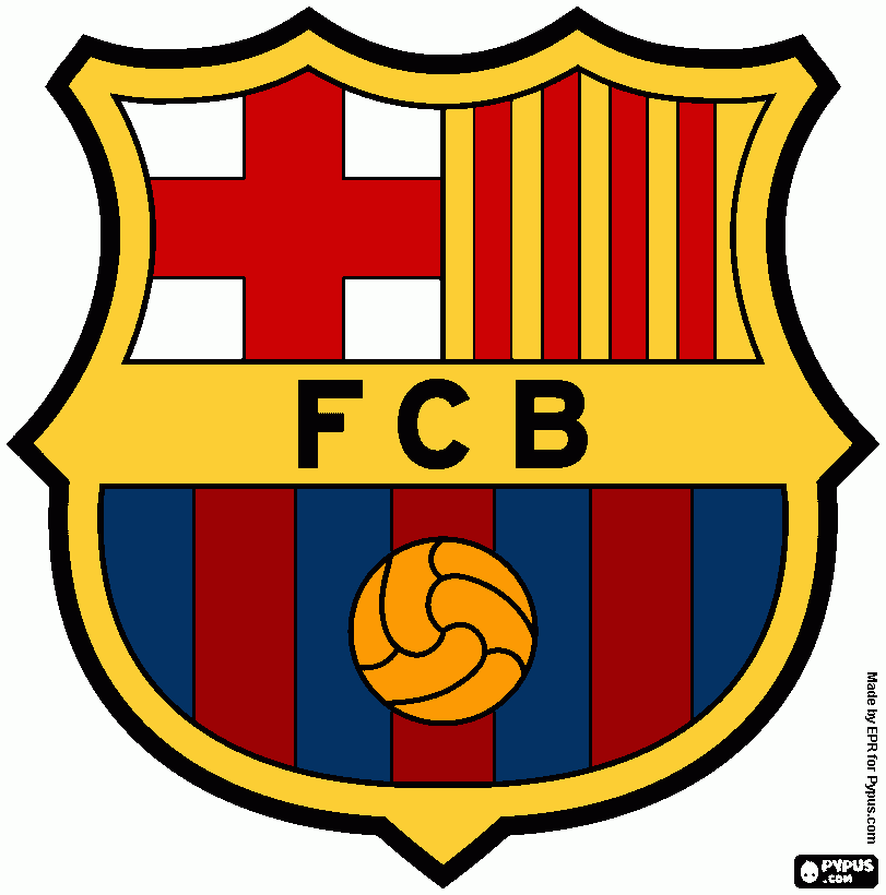 kolorowanka logo fcb