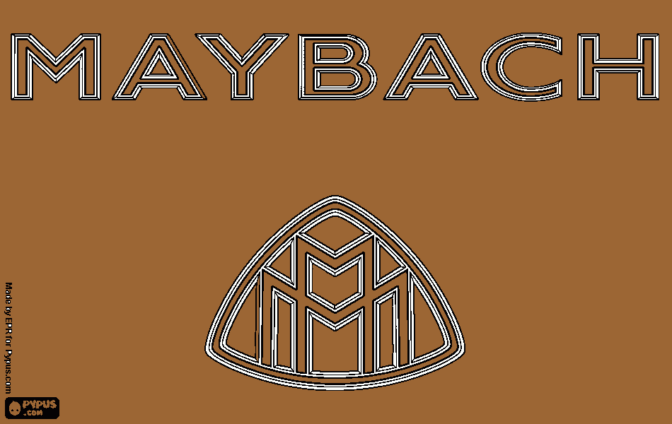 kolorowanka logo maybach