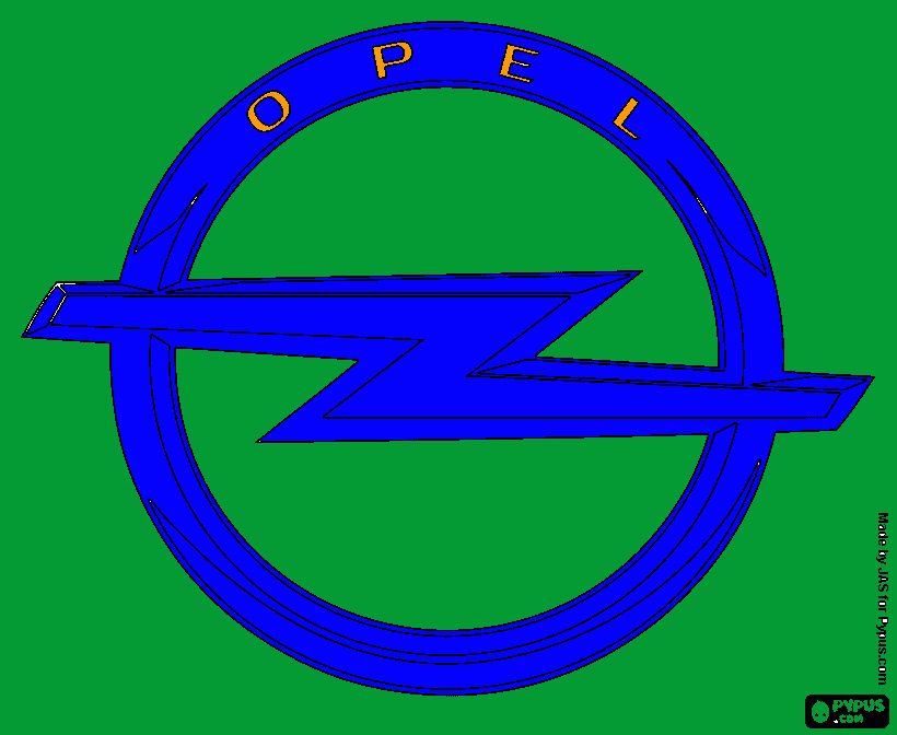 kolorowanka logo opel