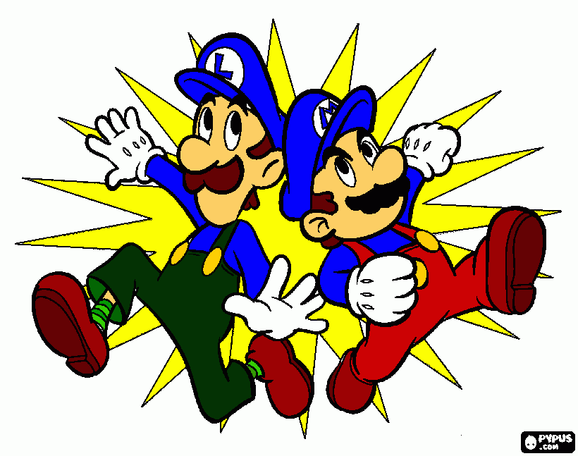 kolorowanka mario i luigi
