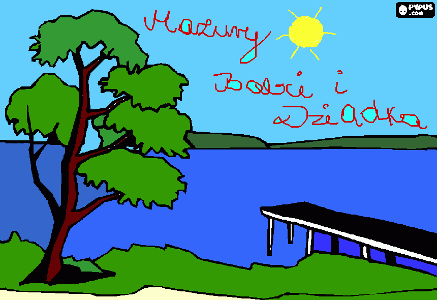 kolorowanka mazury dla dziadków