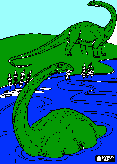 kolorowanka małe dinozaury 