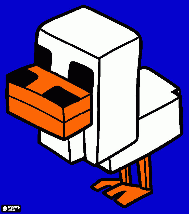 kolorowanka Minecraft kurczak