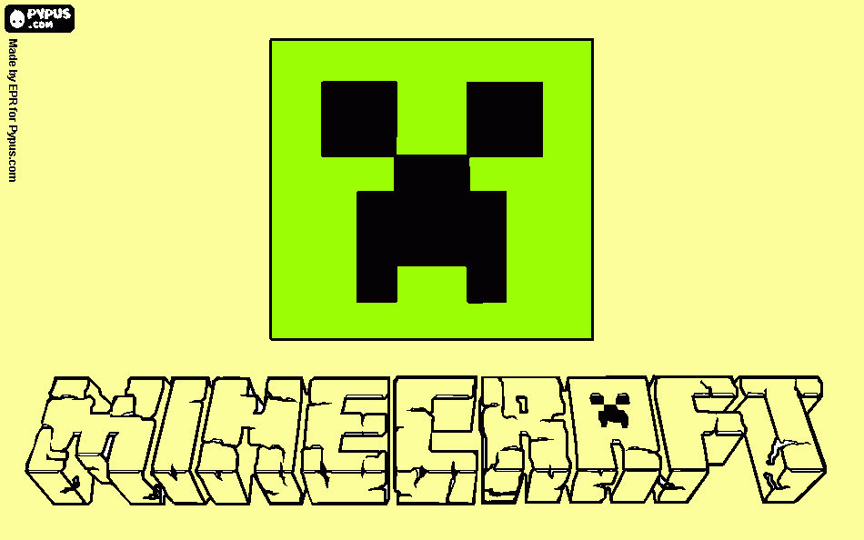 kolorowanka minecraft mikołaja