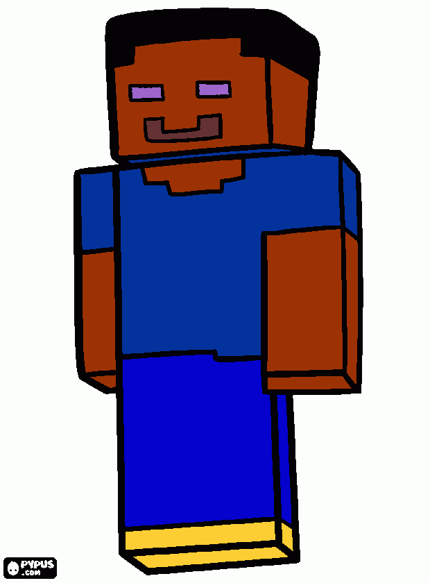 kolorowanka minecraft niebieski