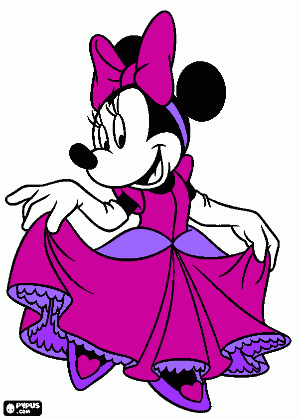 kolorowanka Minnie druk