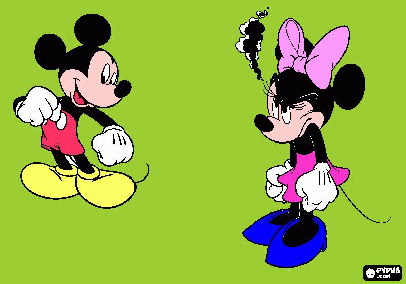 kolorowanka minnie i mickey