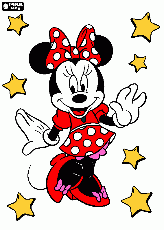 kolorowanka minnie