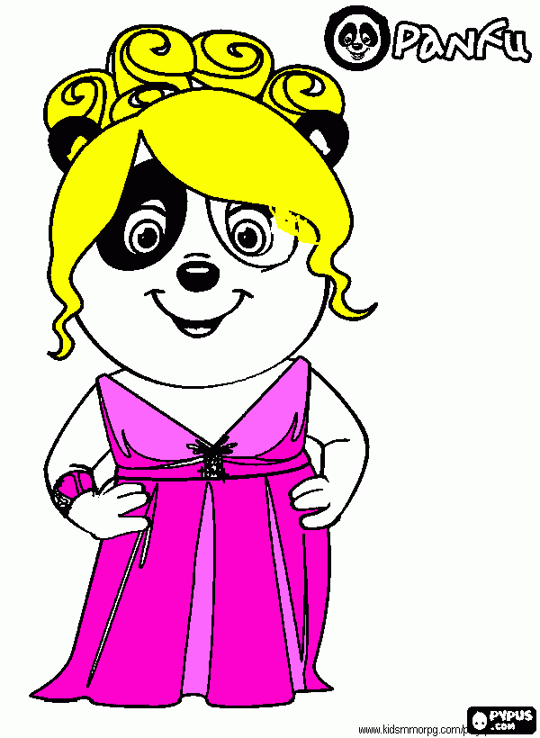 kolorowanka miś panda na imprezie