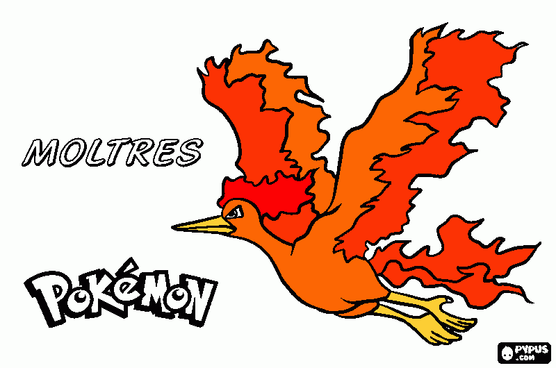 kolorowanka Moltres