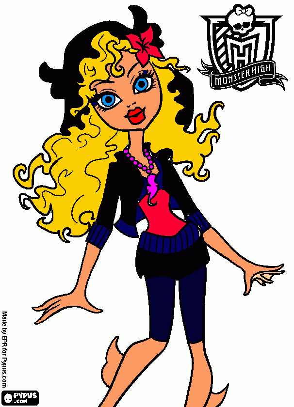 kolorowanka monster high lagoona blue