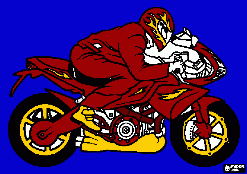 kolorowanka motor ogniowy