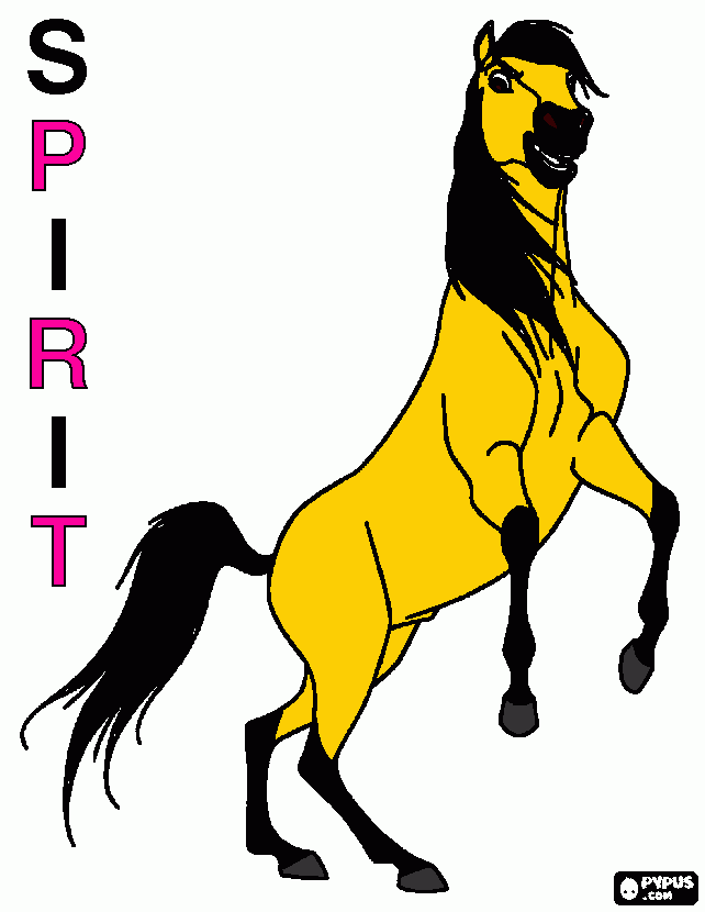 kolorowanka mustang spirit