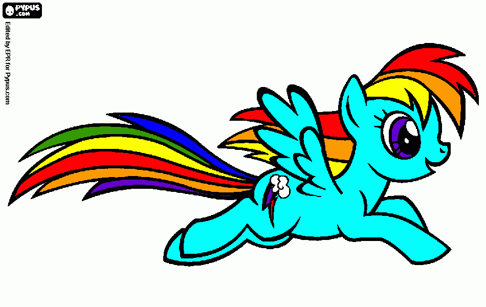 kolorowanka My Litte Pony- Rainbow Dash