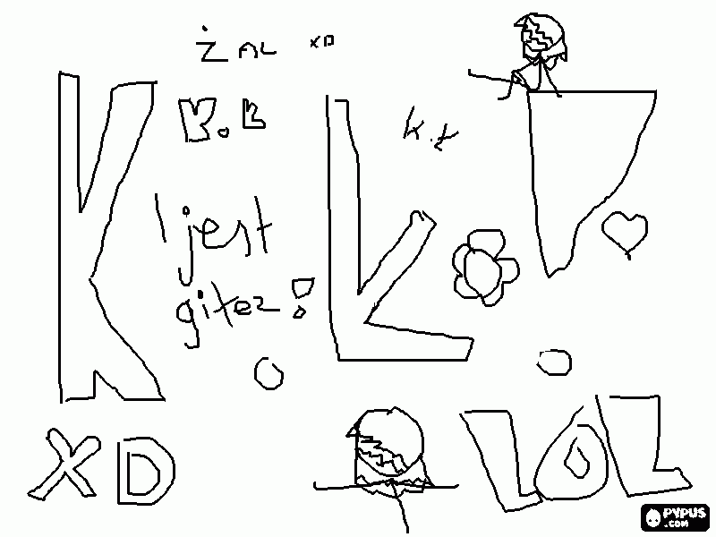 kolorowanka  mój inicjał xd
