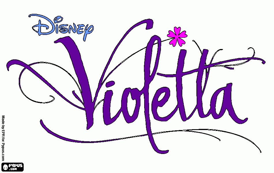 kolorowanka Napis Violetta
