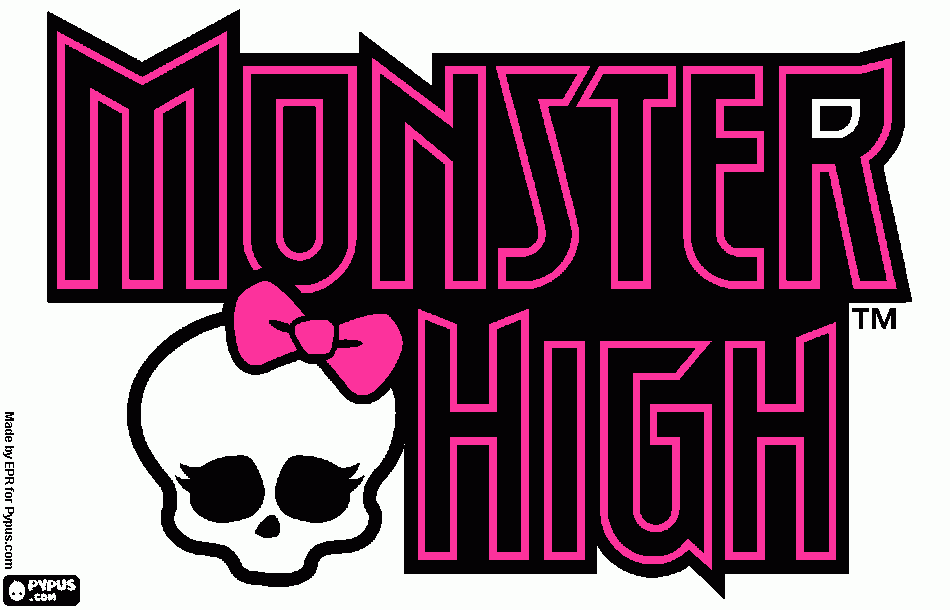 kolorowanka napisy MONSTER HIGH