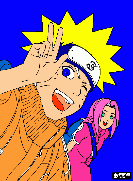 kolorowanka naruto i sakura