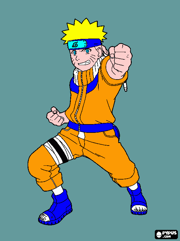 kolorowanka  Naruto wiem ,że oglądasz 