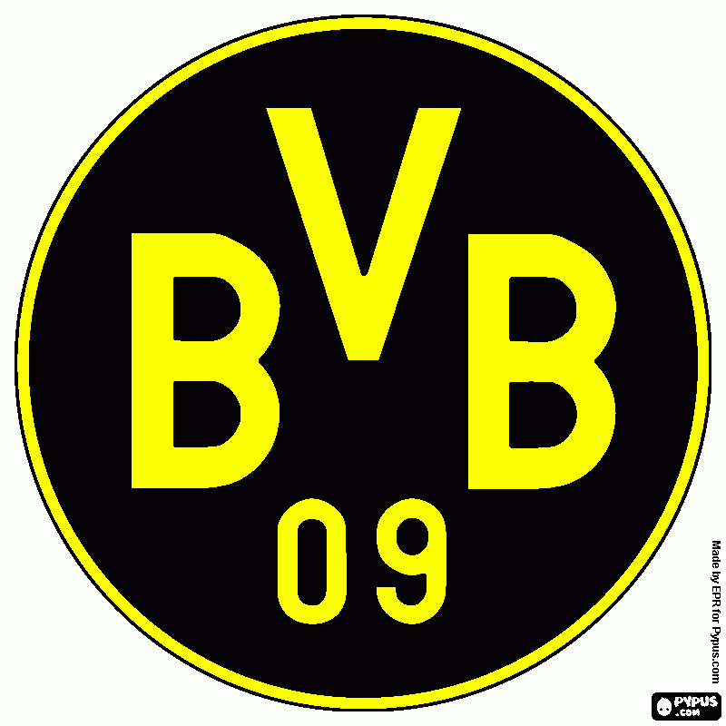 kolorowanka NOWE BVB CZYLI BORUSIA DORTMUNT