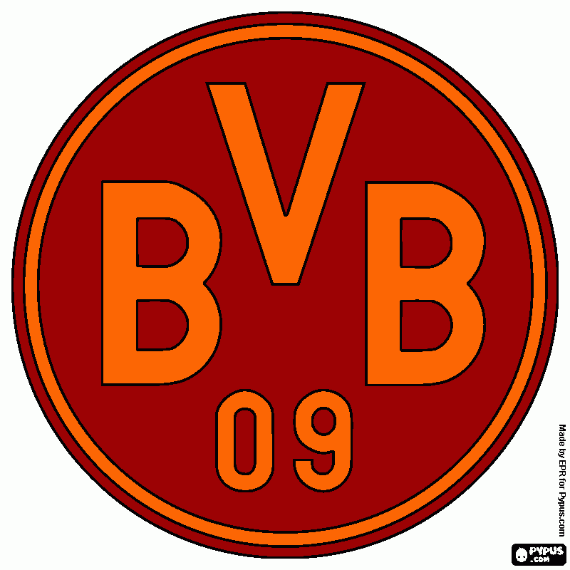 kolorowanka NOWE LEPSZA BVB CZYLI BORUSIA DORTMUNT