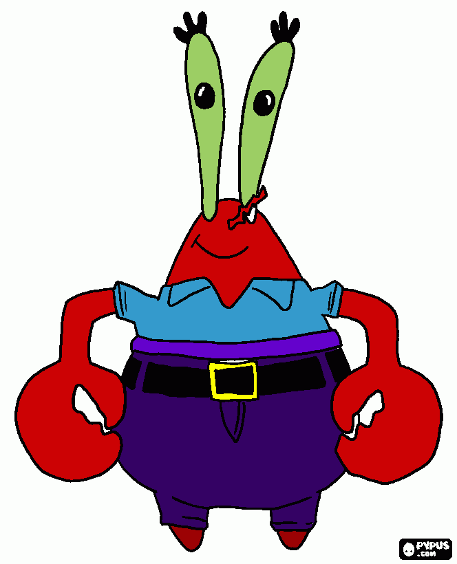 kolorowanka pan krab:)