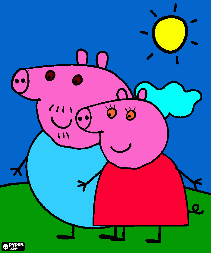 kolorowanka peppa Nikośi