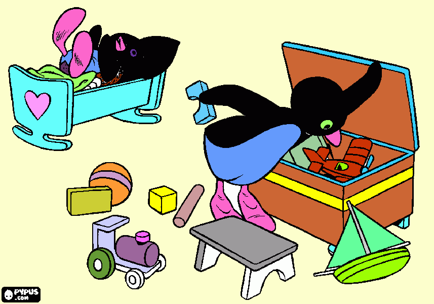 kolorowanka pingu i zabawki