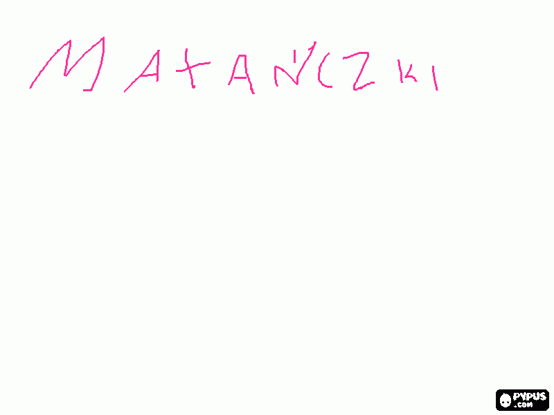 kolorowanka PISANIE