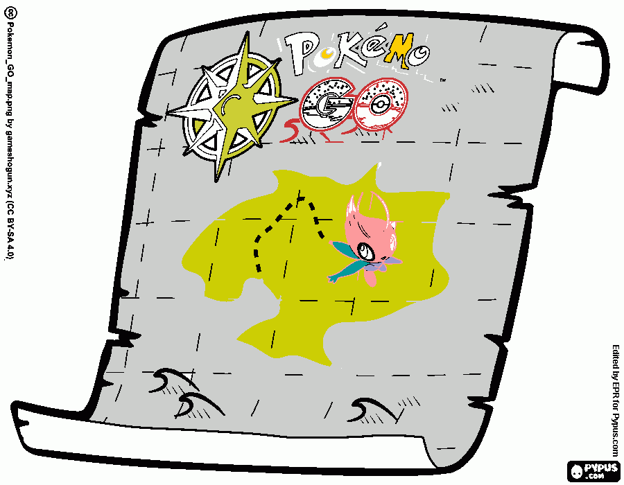 kolorowanka poke mapa