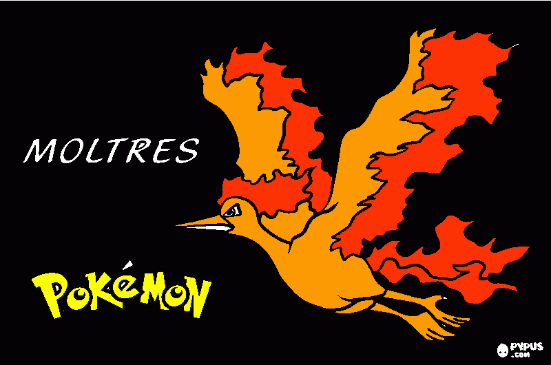 kolorowanka pokemon ognista legenda