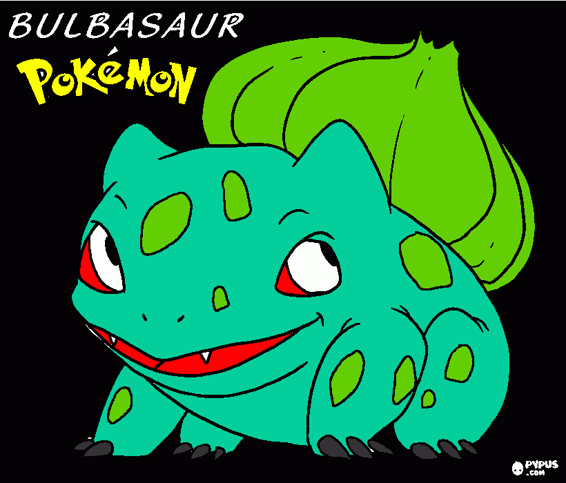 kolorowanka pokemon roślina