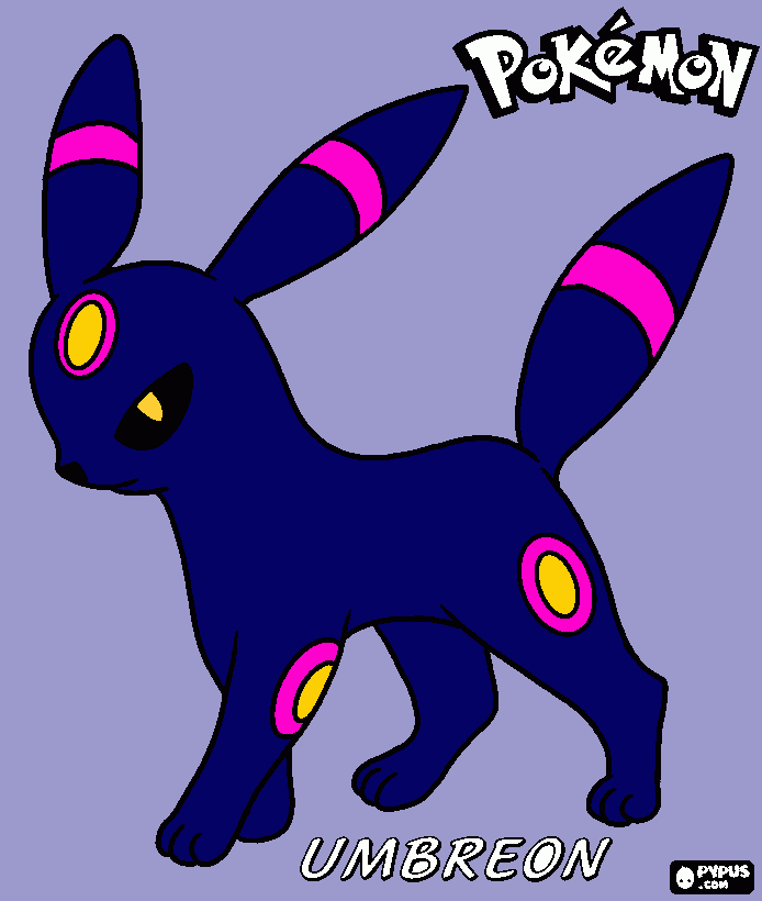 kolorowanka pokemon umbreon