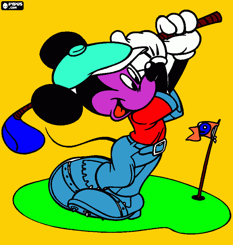 kolorowanka pole golfowe