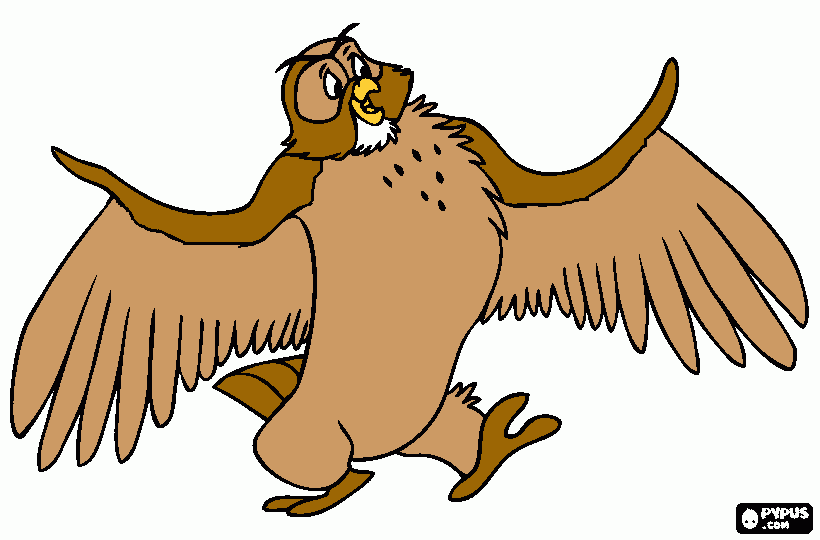 kolorowanka puchacz
